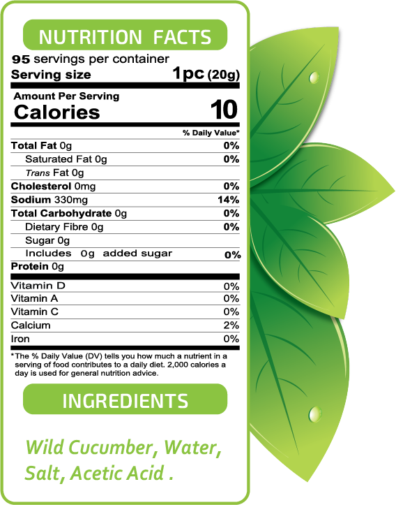 Wild Cucumber Pickles Large (4pcs x 2800g)