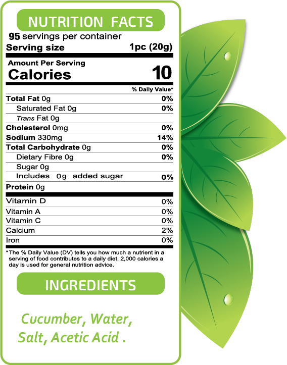 Cucumber Pickle Large (4pcs x 2800g)