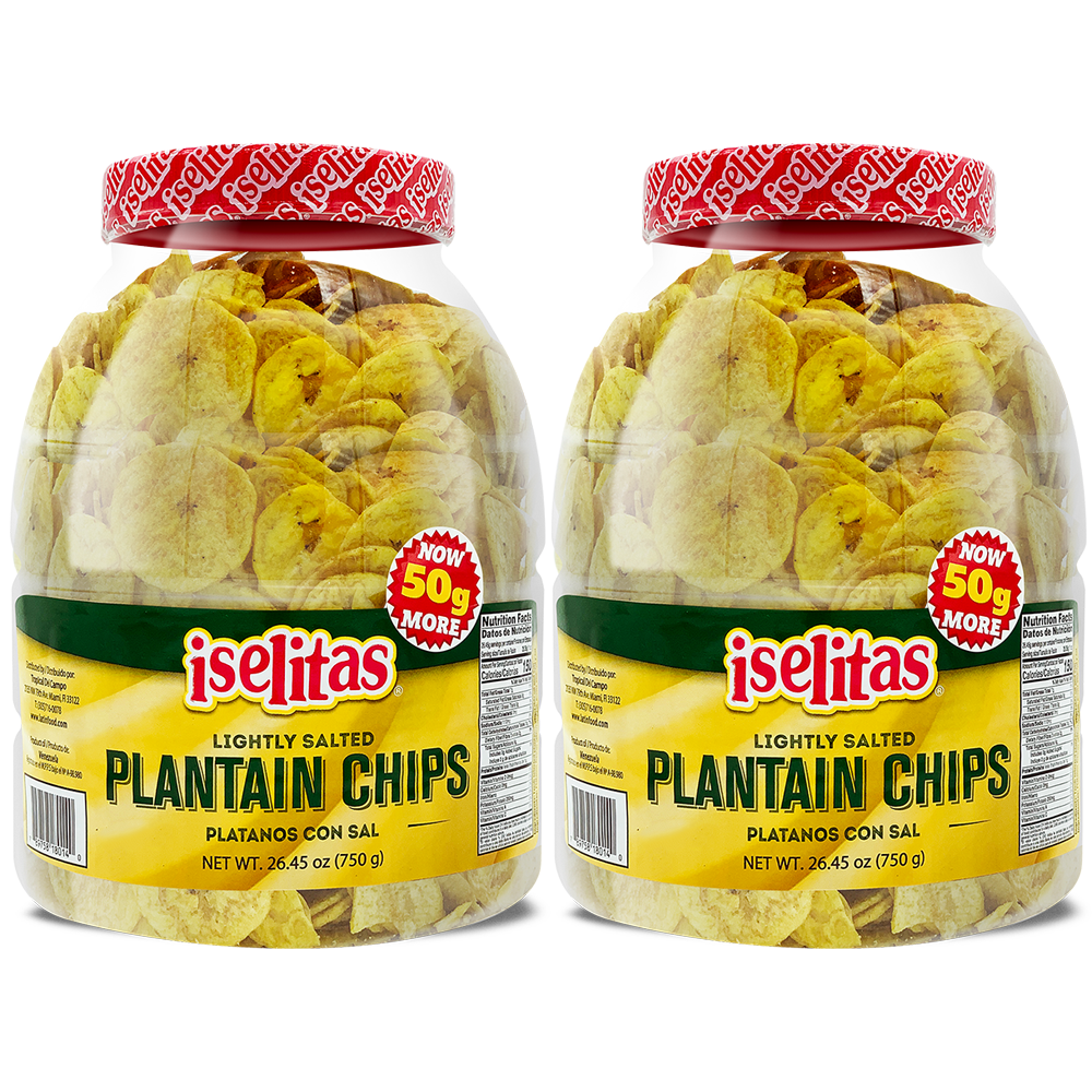 Iselitas Plantain Chips JAR Lightly Salted