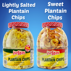 Iselitas Plantain Chips JAR Lightly Salted