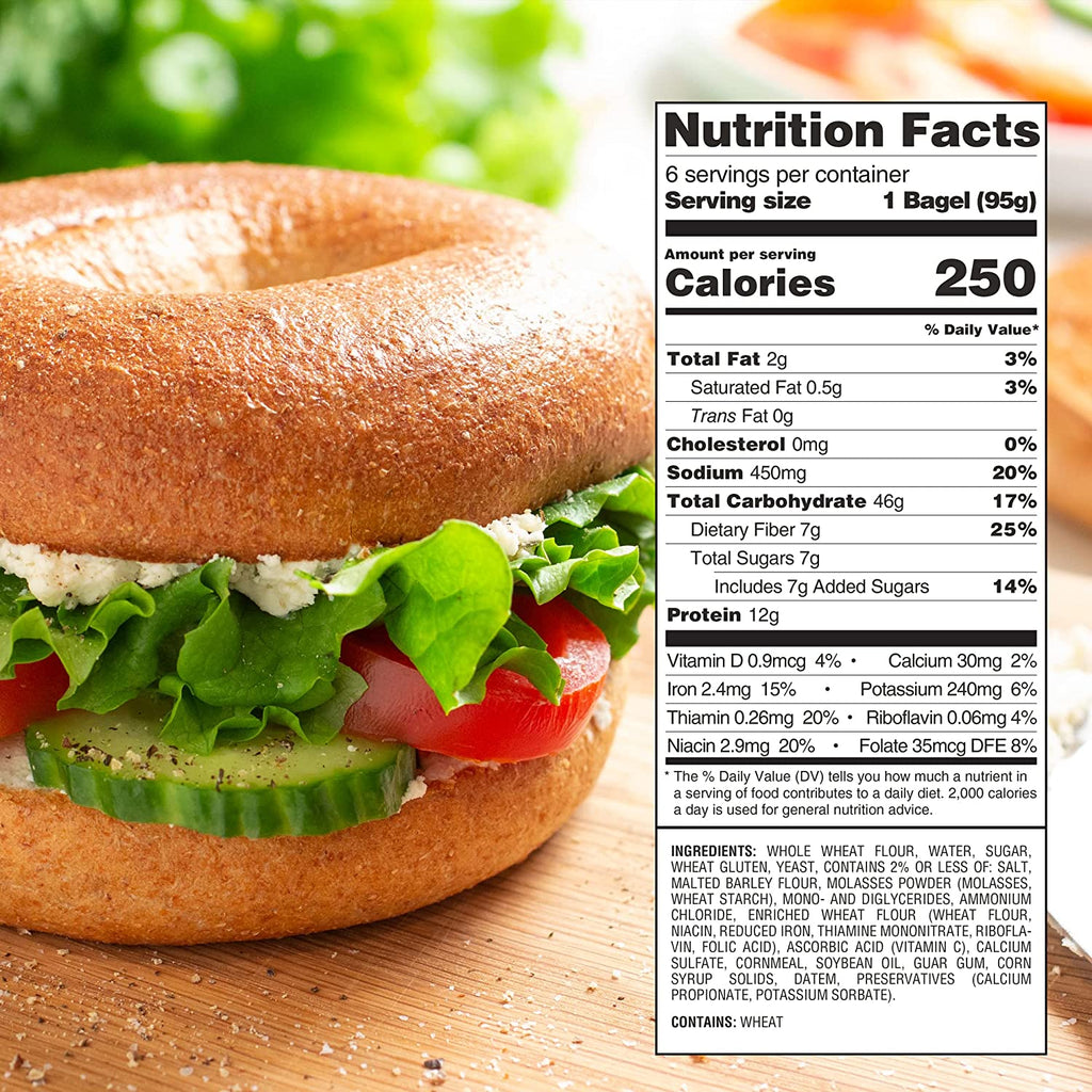 Toufayan Bagels Whole Wheat (12x20ozx6 bgls)