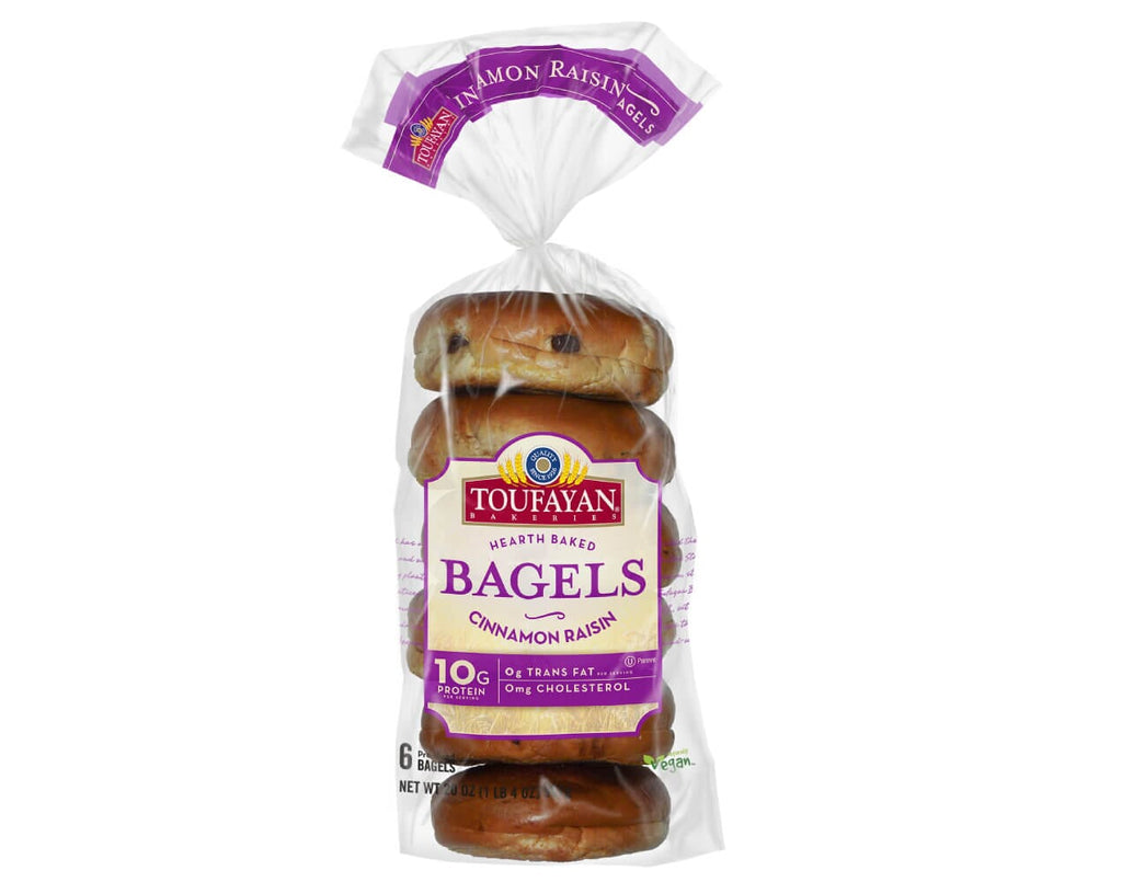 Toufayan Bagels Cinnamon Raisin Case: (12x20ozx6 bgls)