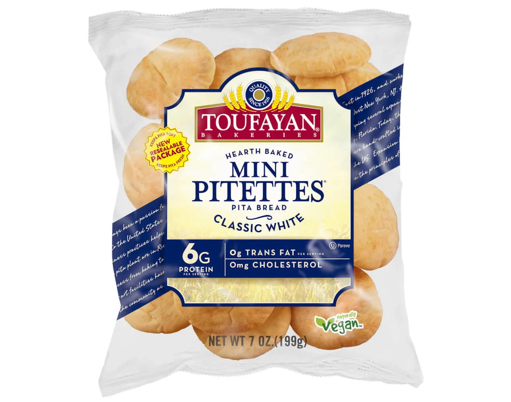 Toufayan Mini Pitettes Classic White 1 Bag 7oz