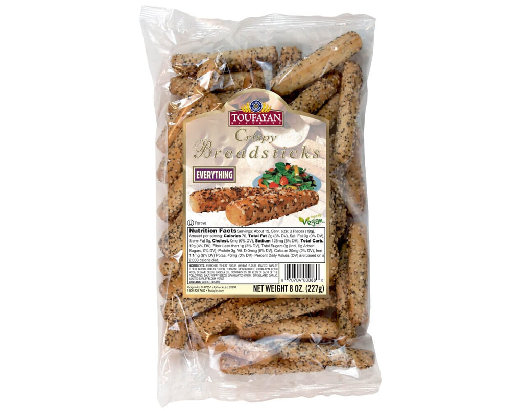 Toufayan Crispy Breadsticks Everything (12x8oz)