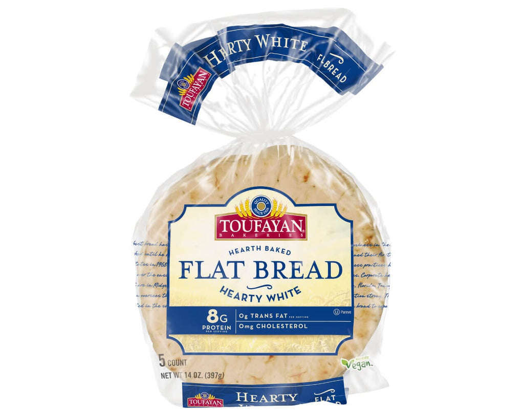 Toufayan Flat Bread Hearty White (12x14ozx5Loaf)
