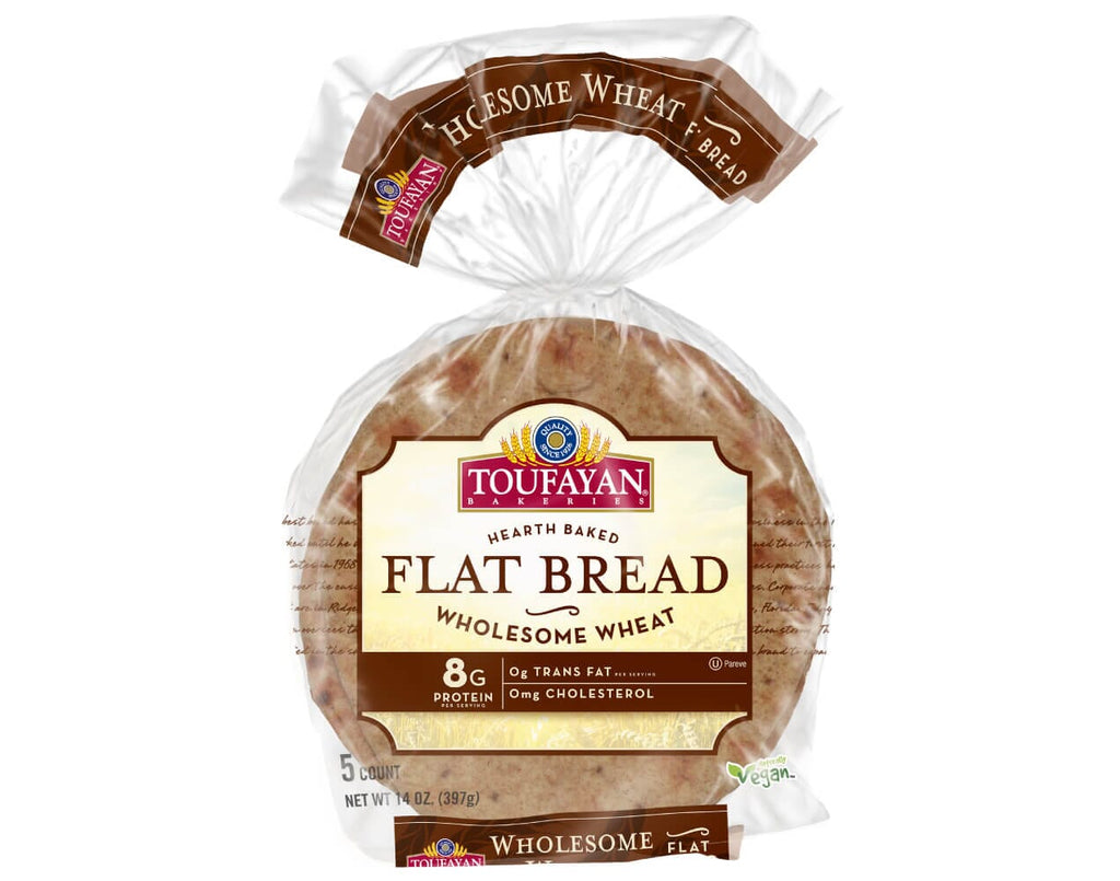 Toufayan Flat Bread Wholesome Wheat (12x14ozx5Loaf)