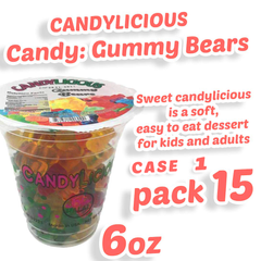 Cup Candy Licious Gummy Bears (12x2oz)