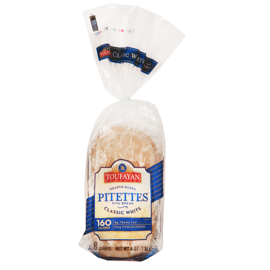 Toufayan Pitettes Classic White (12x8ozx8Loaf