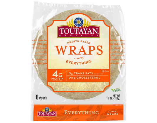 Toufayan Wraps Everything (16x11ozx6Loaf)