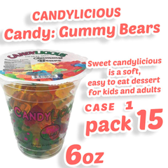 Cup Candy Licious Gummy Candy (12x2oz)