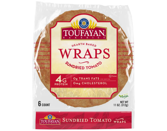Toufayan Wraps Sundried Tomato (16x11ozx6Loaf)