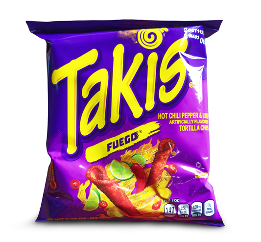 Takis Hot Chili Pepper  Lime Tortilla Chips (20x3.25oz)